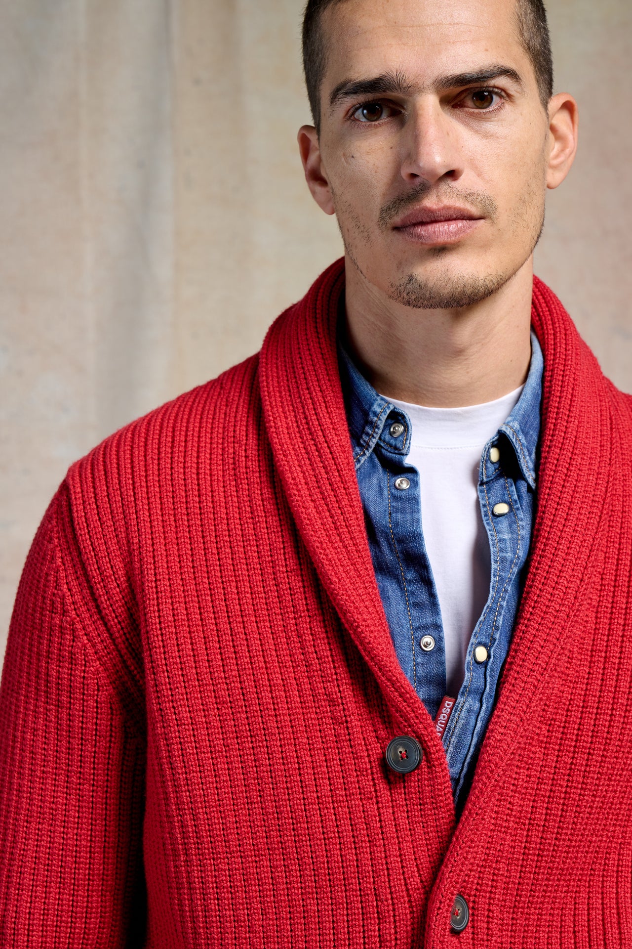 Cardigan Sciallato Merinos Super 100's 2/30