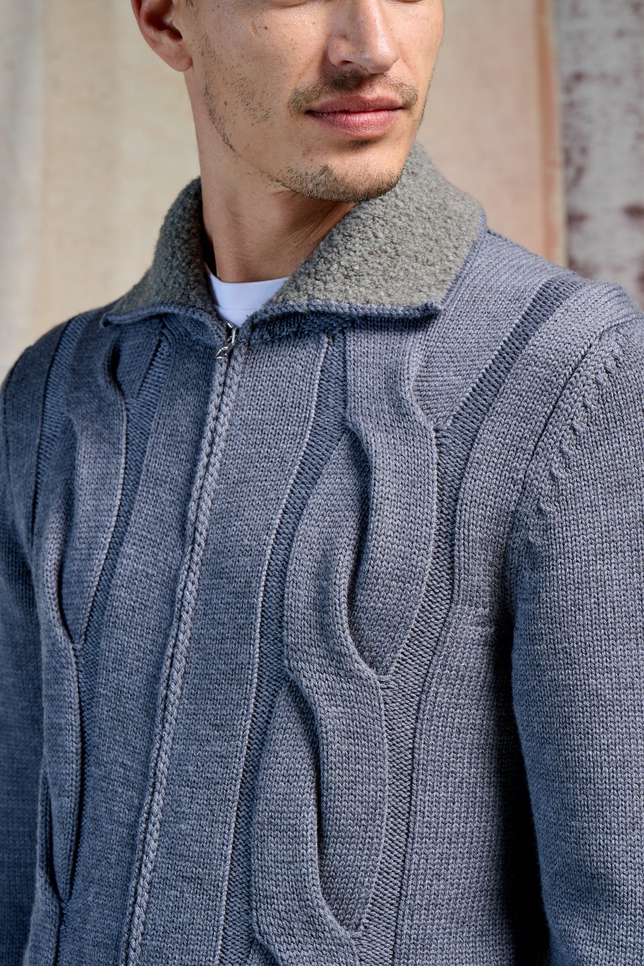 Full Zip Merinos Super 100's 2/30