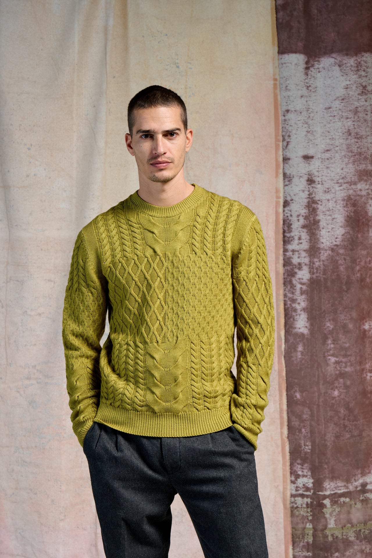 Girocollo Patchwork Trecce Tinto Nuvola