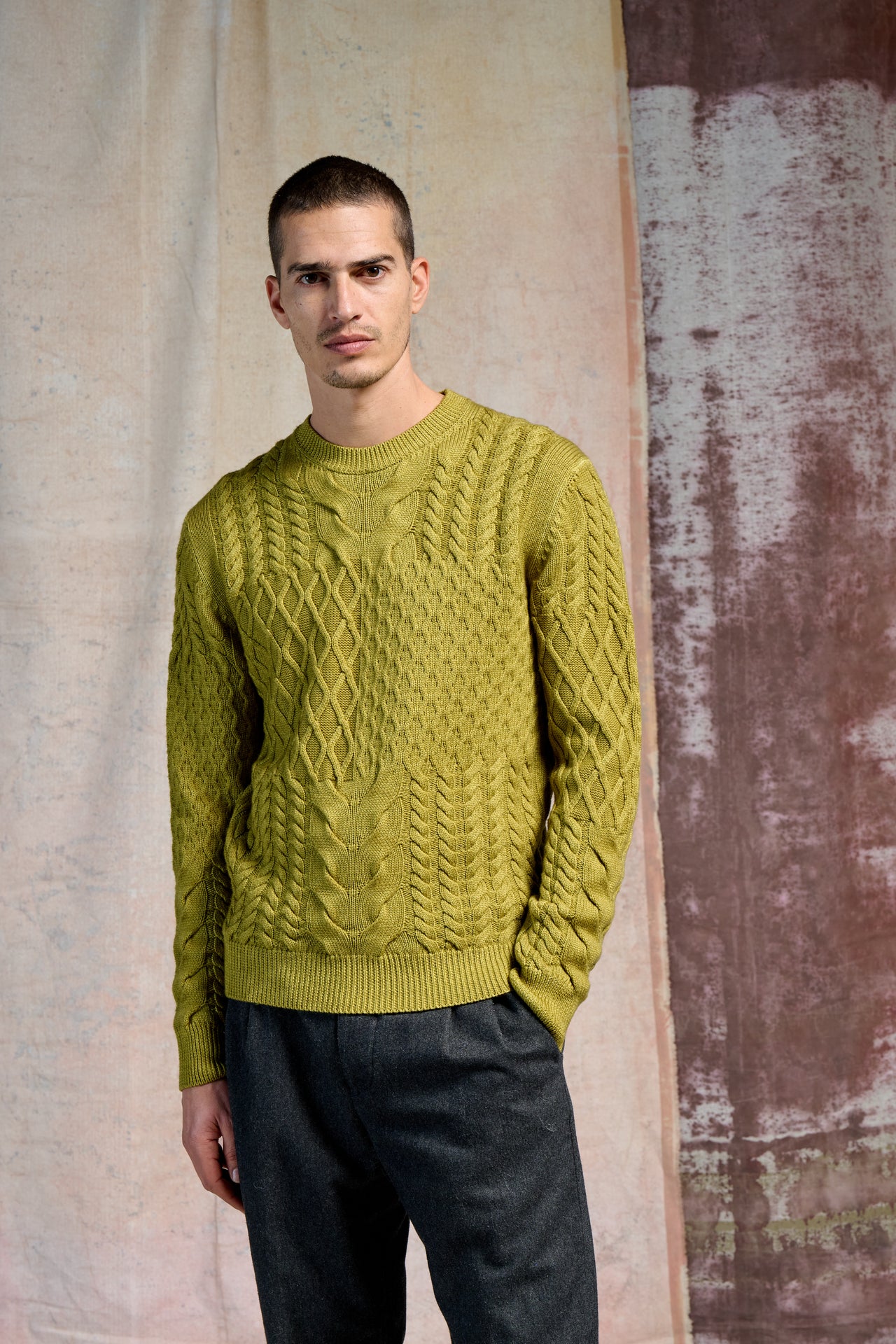 Girocollo Patchwork Trecce Tinto Nuvola