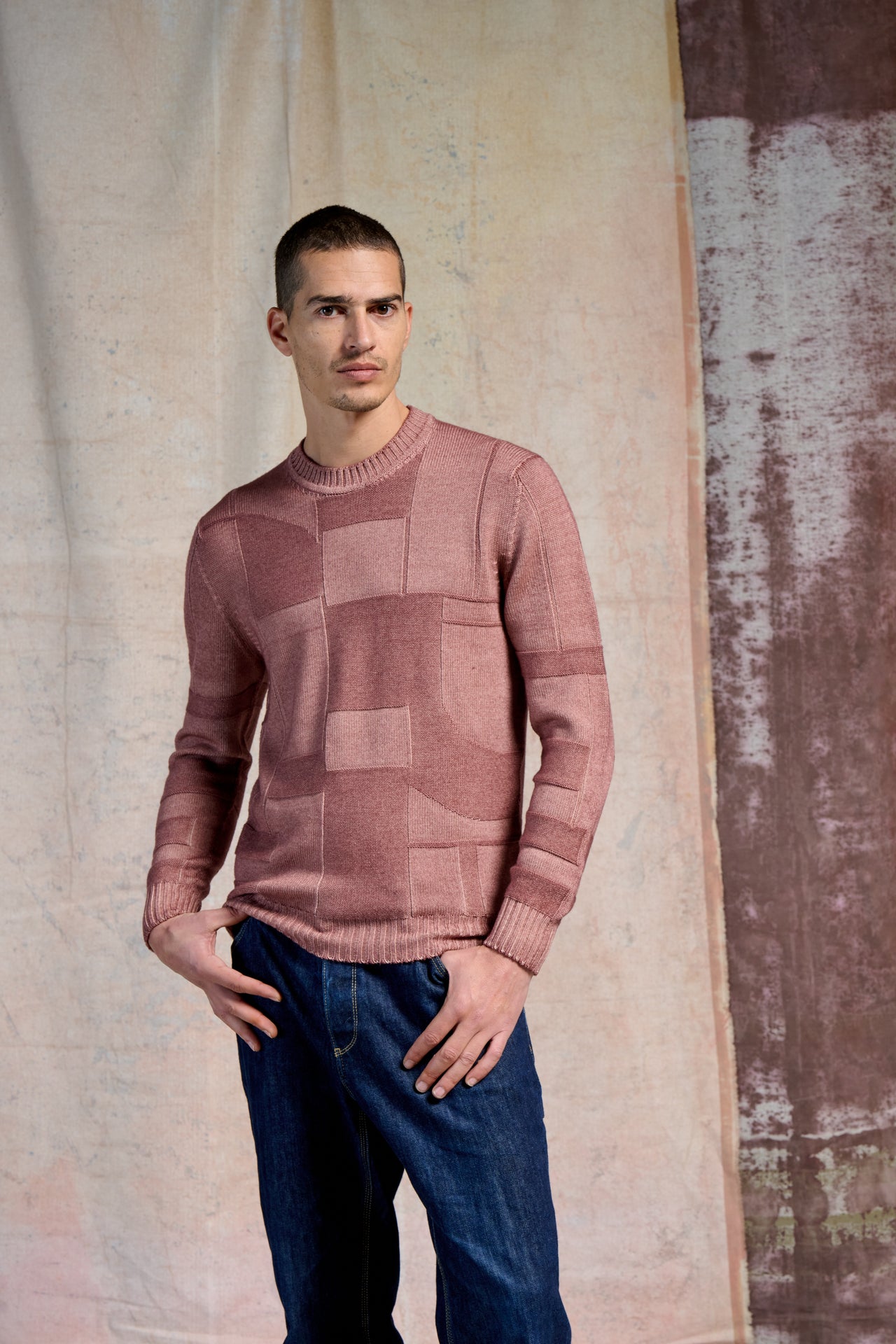 Girocollo Patchwork Tinto Nuvola