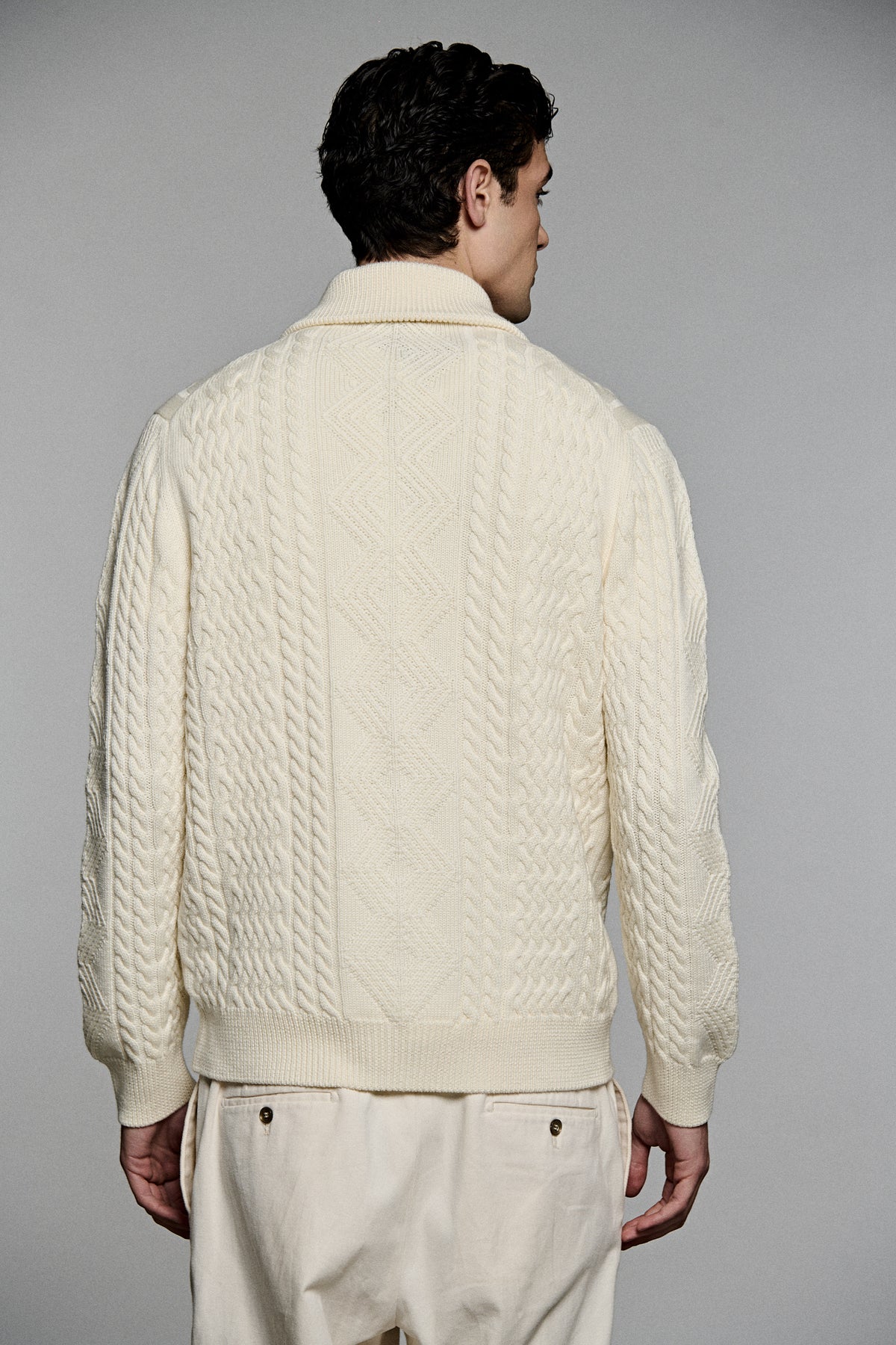 Full Zip Trecce Aran 100'S
