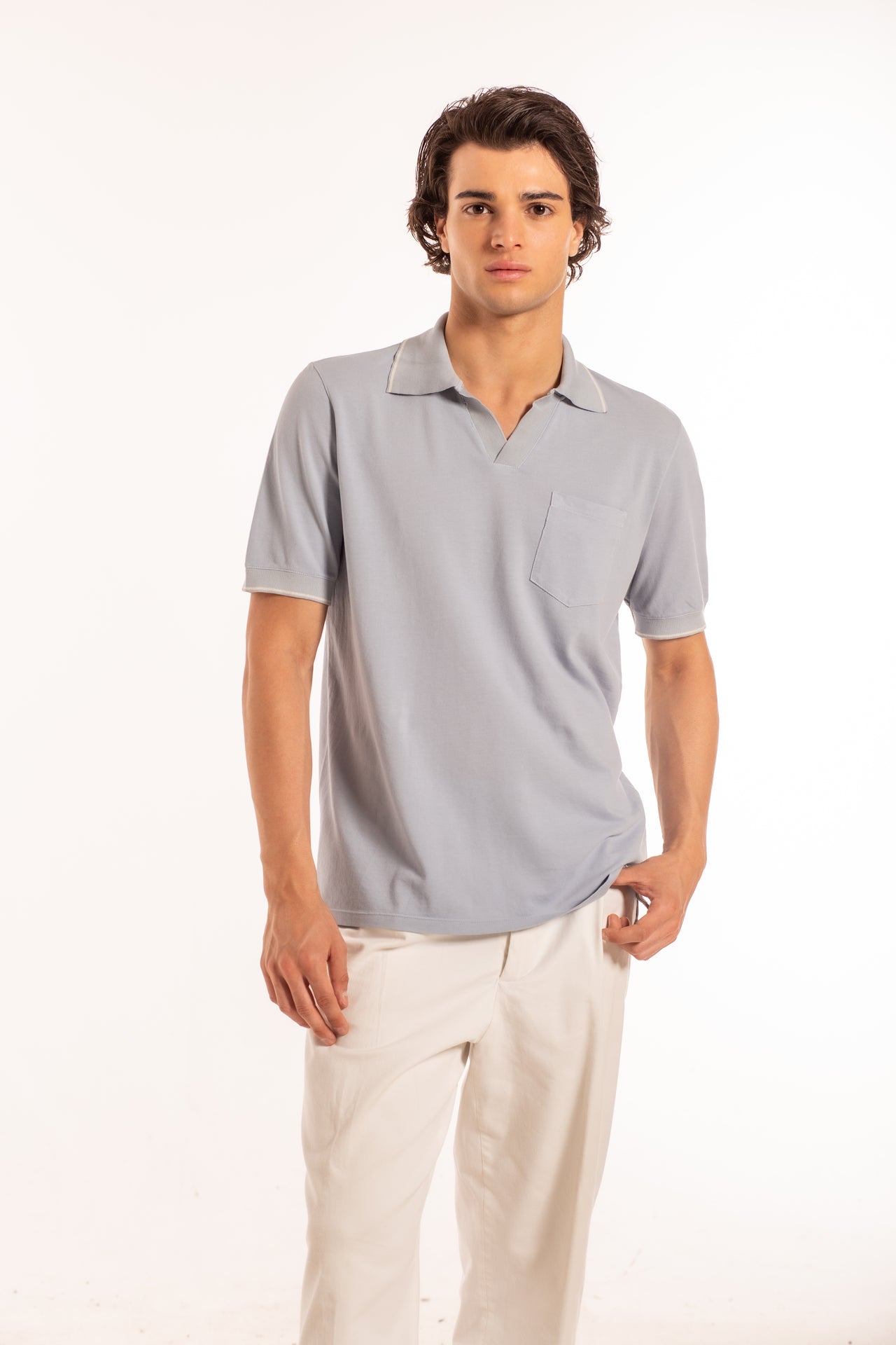 Polo Scollo V MM Piquet