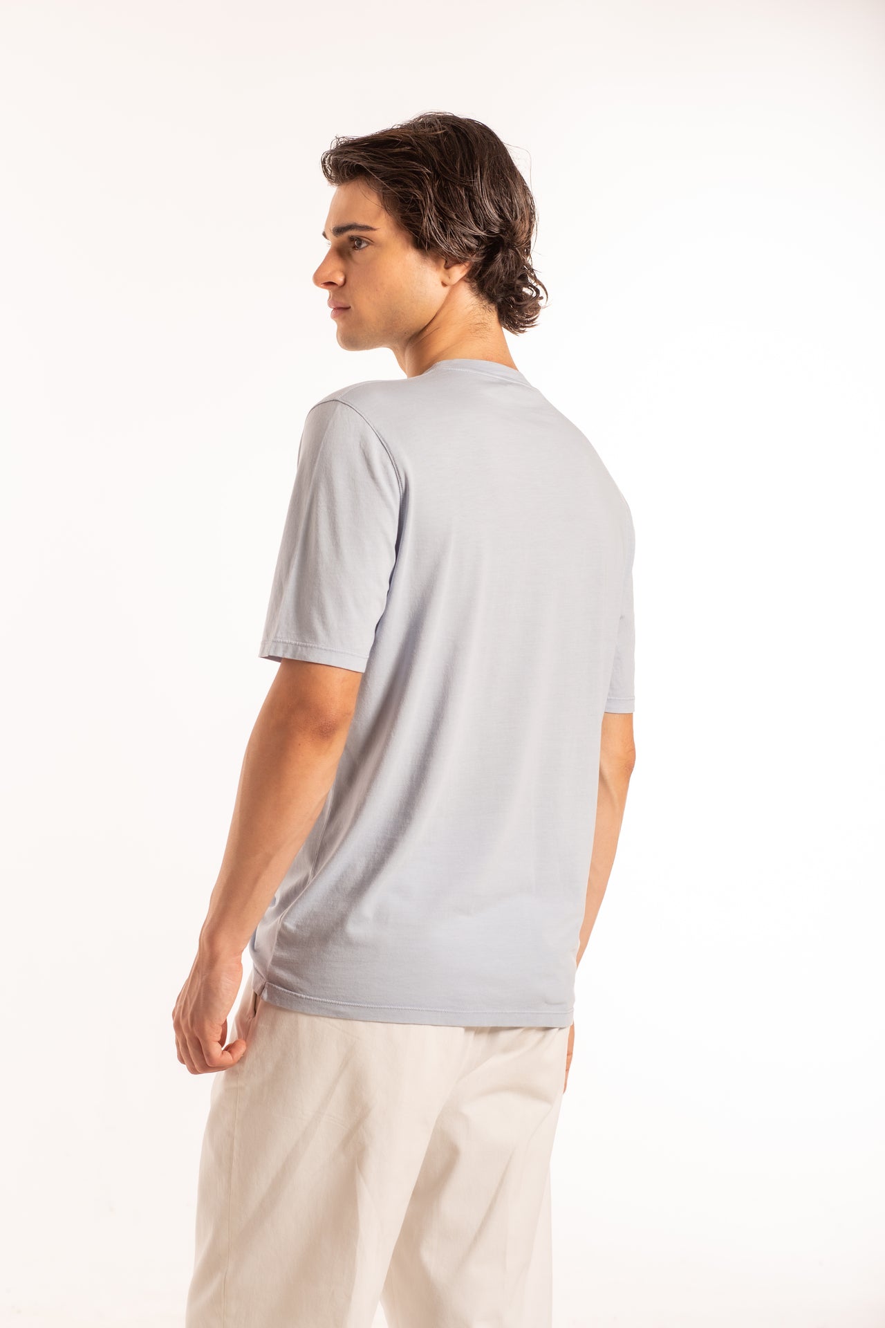 T-Shirt Girocollo MM Taschino Cotone Modal