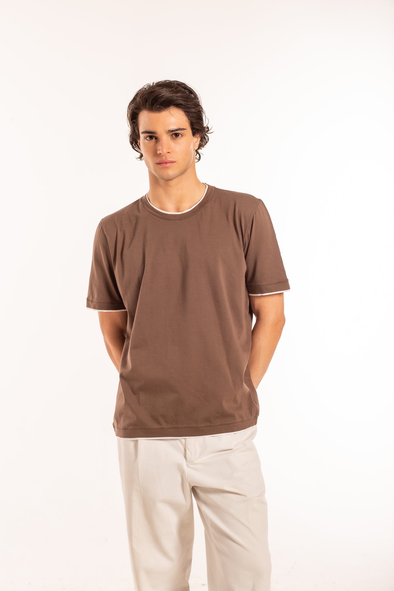 T-Shirt Bordi Bicolore