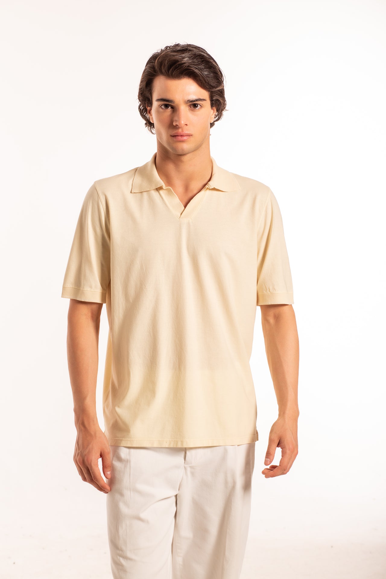 Polo Scollo V  MM Crepe